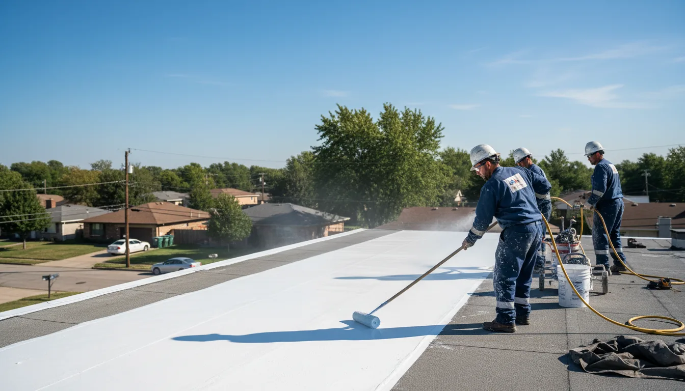 Commercial roof coating in Dewar, IA near me